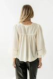 Kylee Lace Blouse in Cream