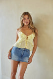 Dina Tiered Ruffle Tie Tank Top