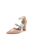 Ivory High Heels with Crystal Accent