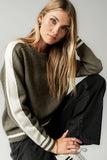 Jayce Striped Sweater in Green