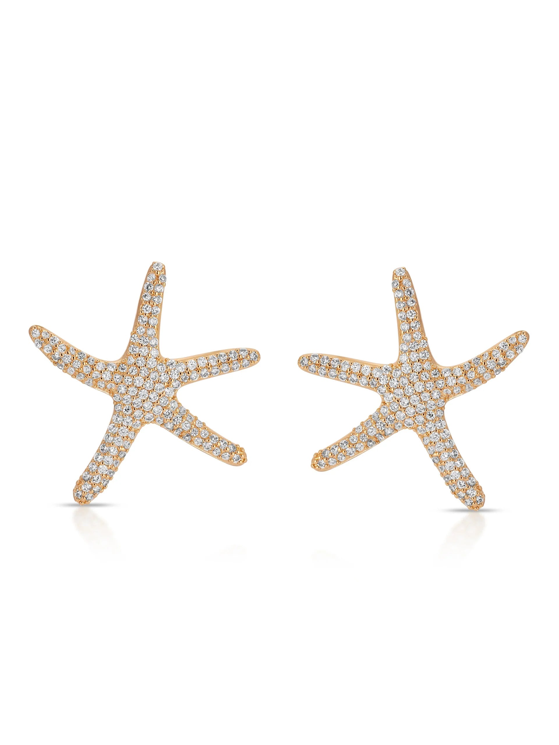 Pavè Starfish Earrings