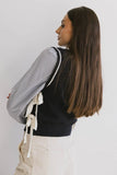 Montie Striped Sweater Top in Navy FINAL SALE