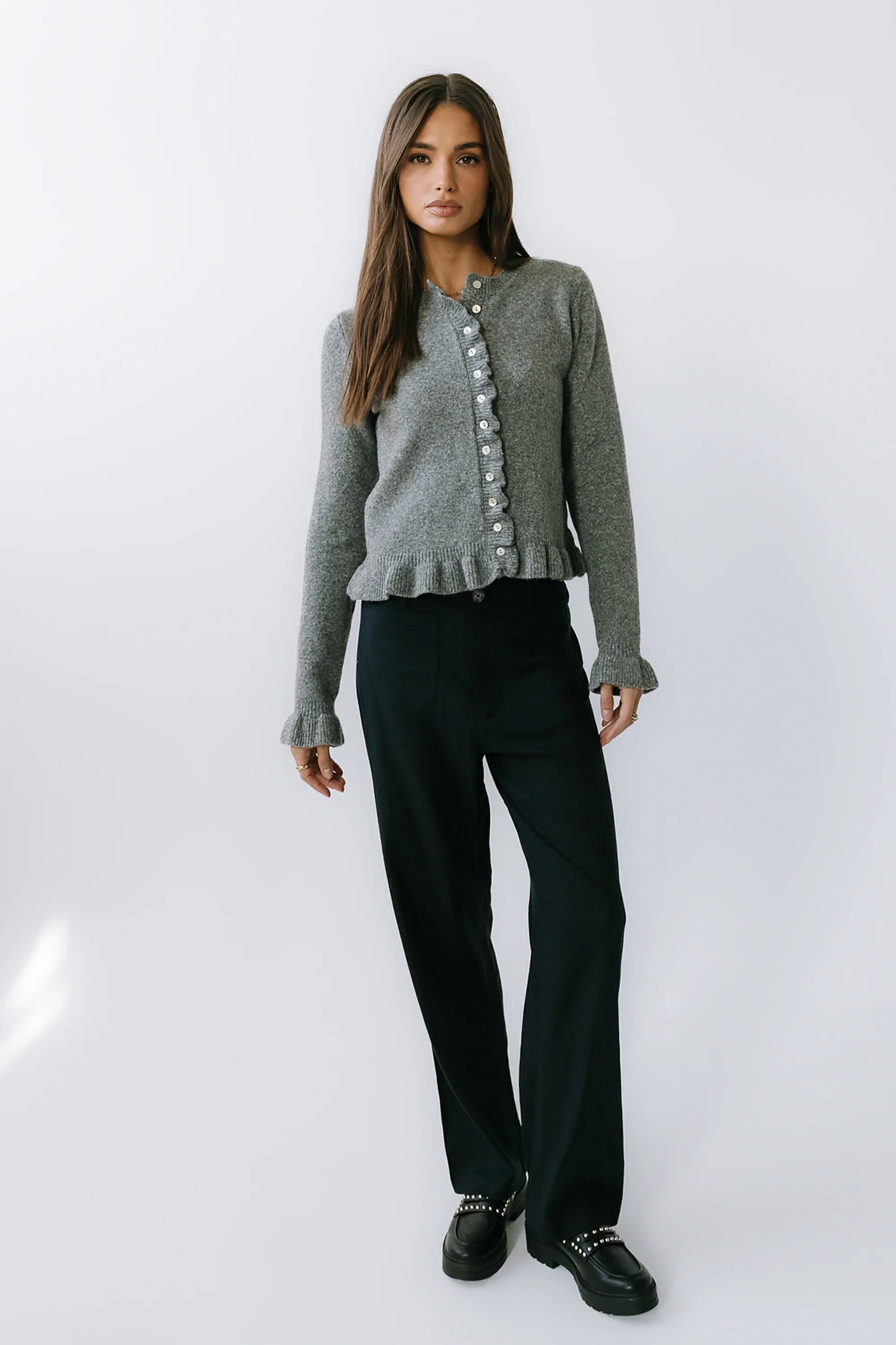 Lander Wide Leg Pants in Navy