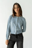 Edesse Striped Cardigan in Blue