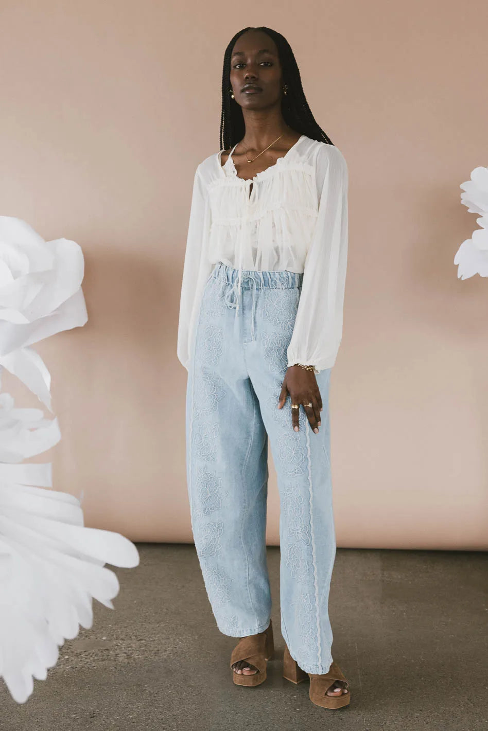 Frankie Sheer Peplum Blouse FINAL SALE