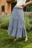 Lucy Tiered Denim Skirt