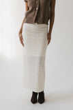 Jozette Lace Midi Skirt in Ivory