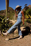 Shea Floral Straight Leg Jeans in Light Wash FINAL SALE