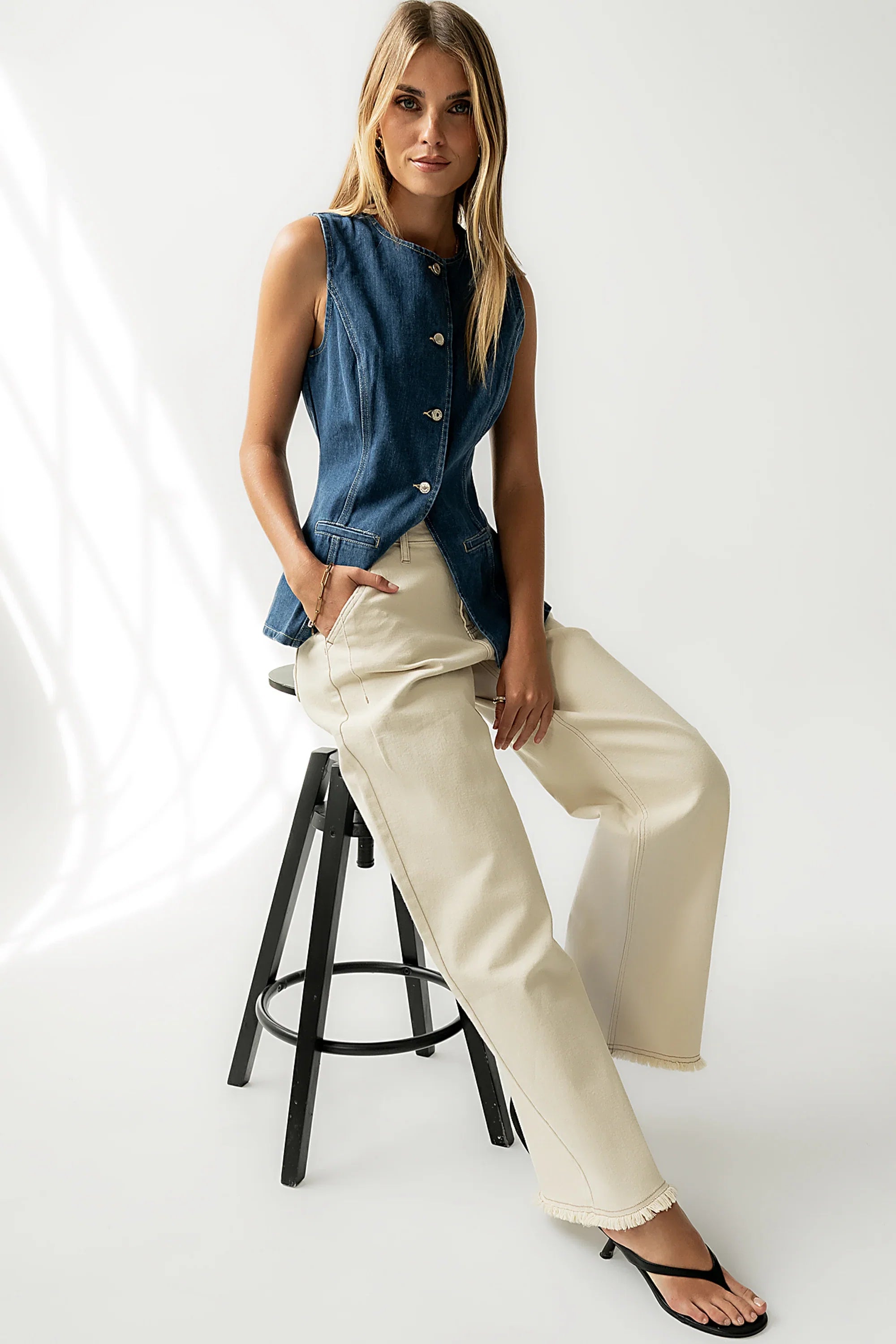 Hudson Denim Vest in Dark Wash FINAL SALE