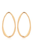 Hammered Large Oval Earrings