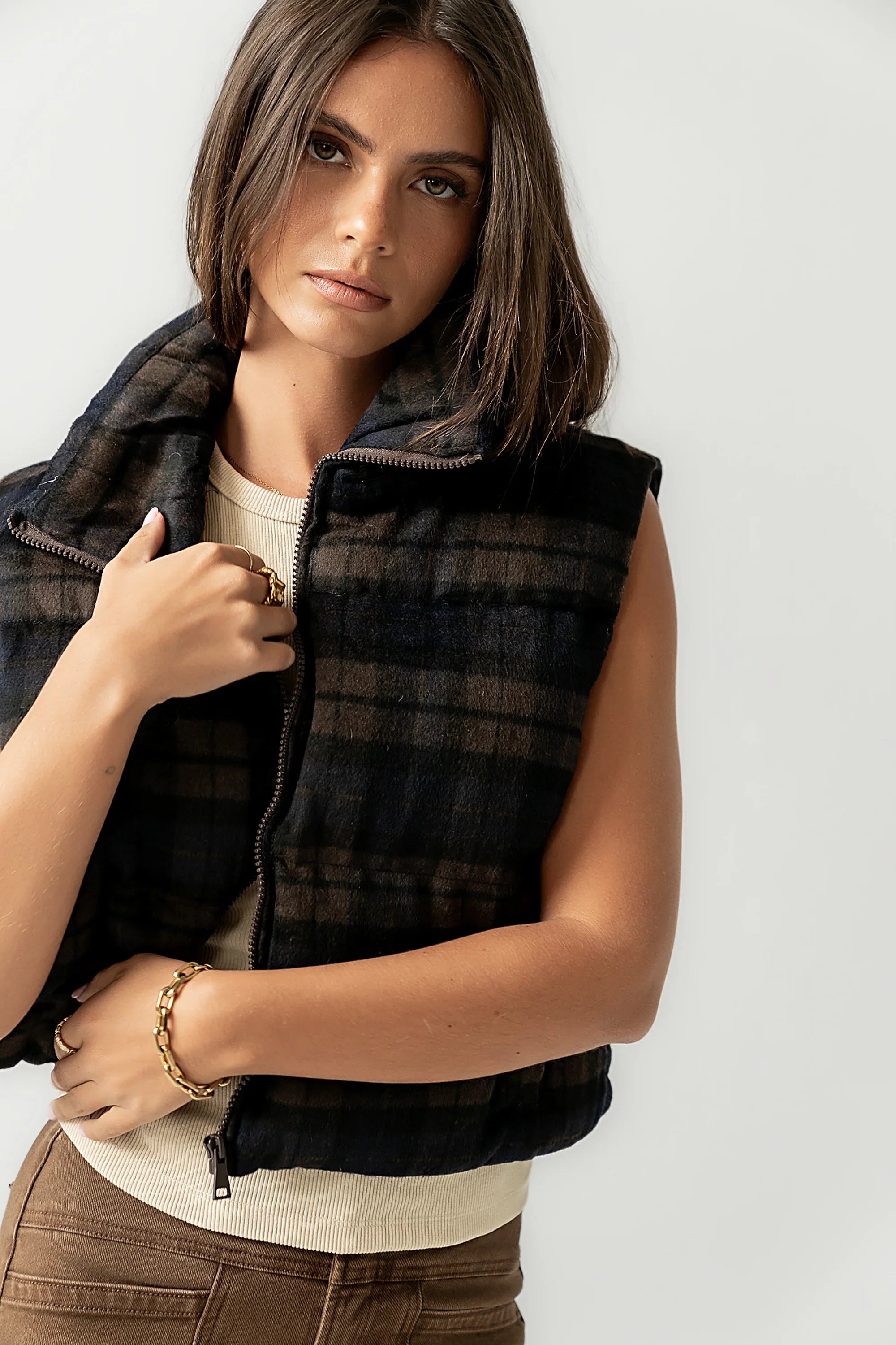 Brielle Puffer Vest in Navy FINAL SALE