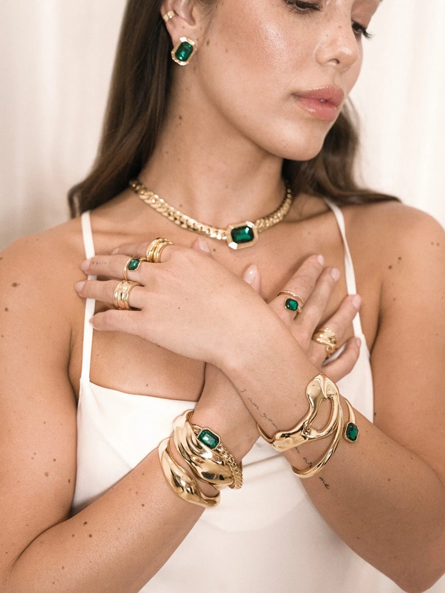 Deco Crystal Wrap Cuff