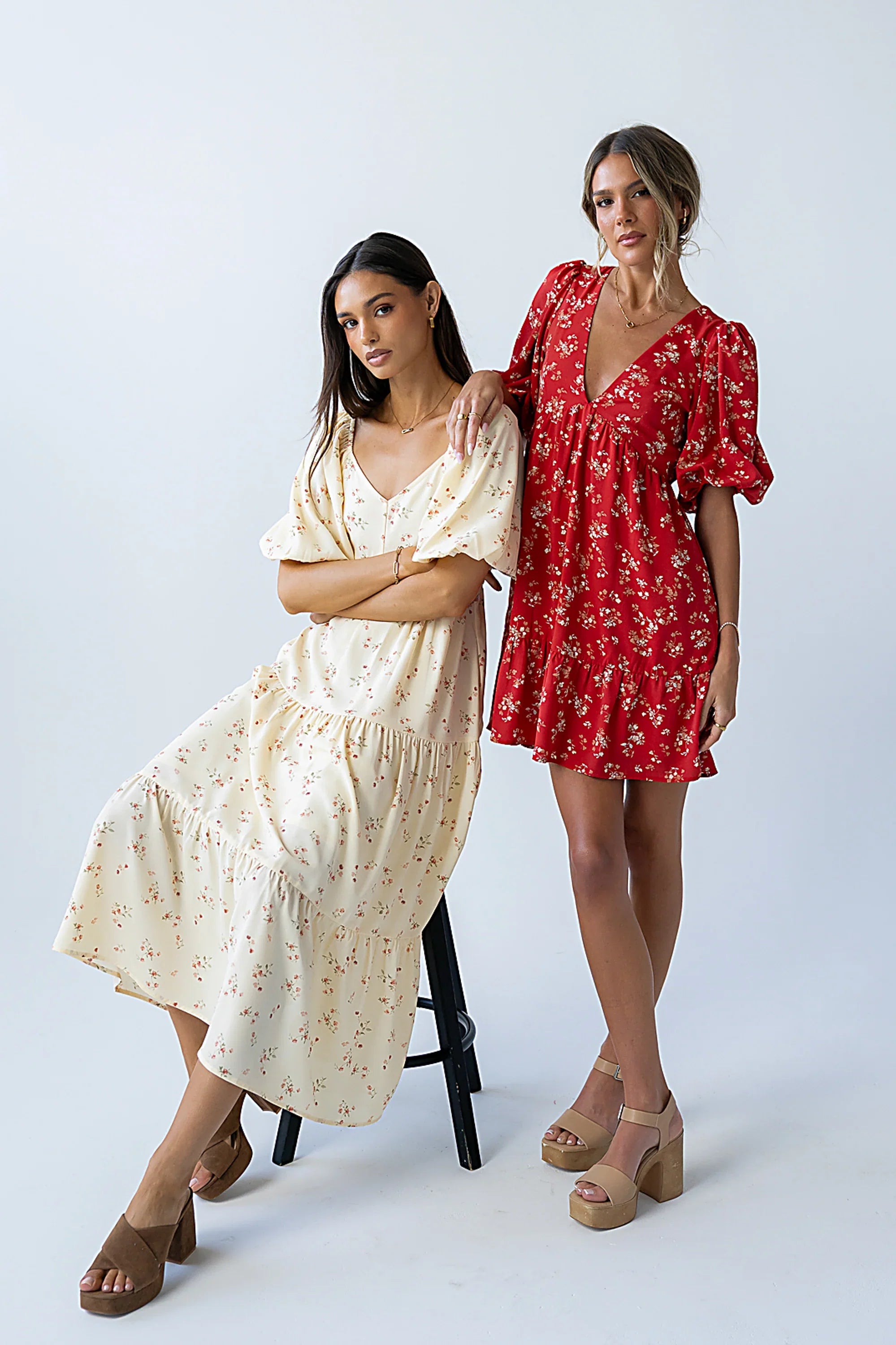 Amy Floral Maxi Dress in Yellow