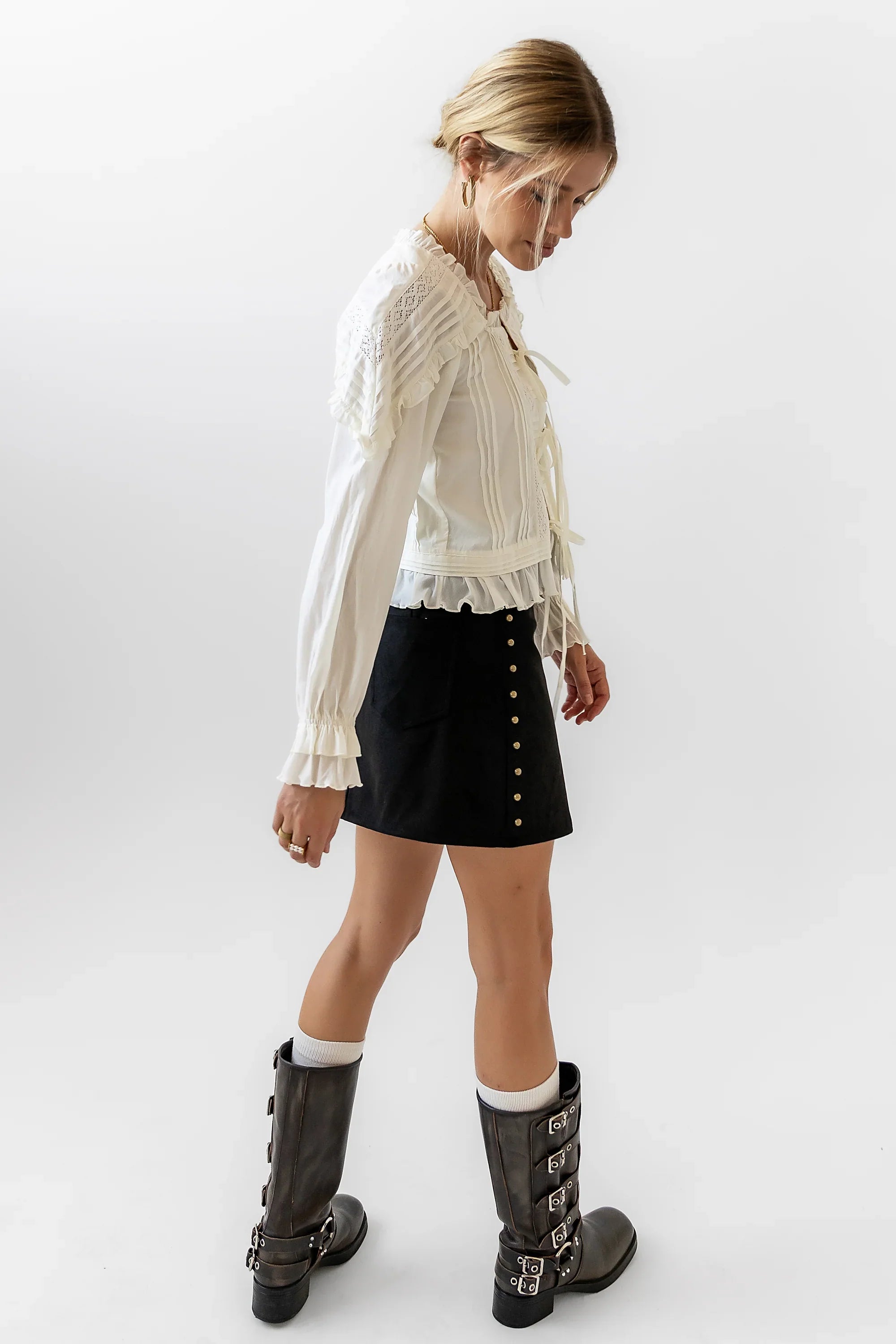 Kori Studded Mini Skirt in Black FINAL SALE