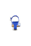 Pearl Open Toe Buckle Strap Chunky Heels