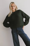 Zaidee Knit Sweater in Hunter Green FINAL SALE
