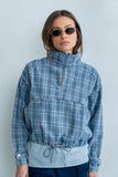 Regina Denim Jacket in Plaid Denim