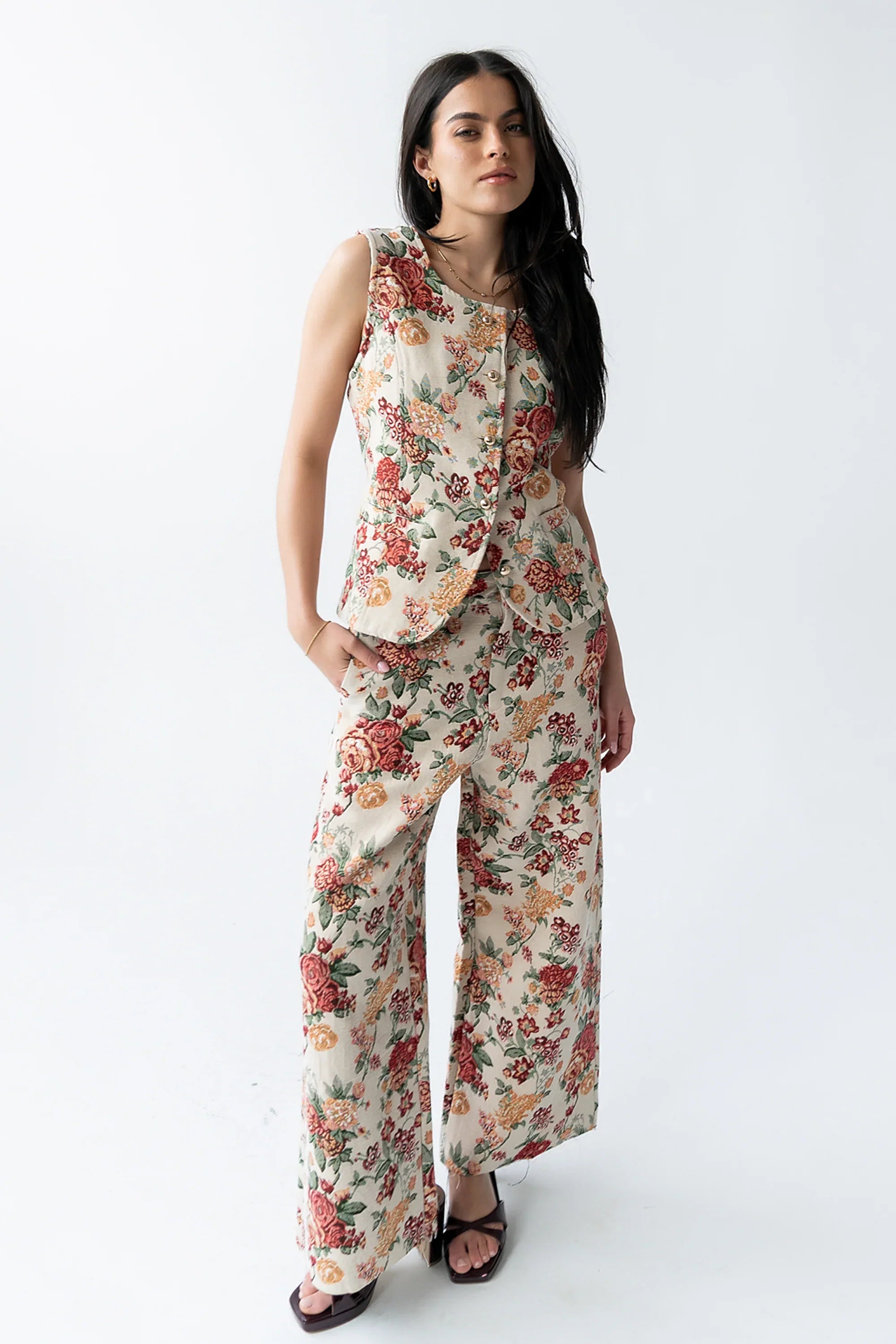 Joanna Floral Vest