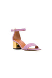 Party Suede Peep Toe Sandals Chunky Heel Evening Shoes With Ankle Strap