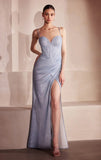 Mylie Gown Glitter Dusted Long Bustier Dress