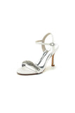 Ivory High Heels with Sparkling Crystal Embellishments