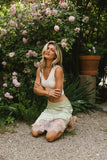 Frankie Asymmetrical Skirt in Lime FINAL SALE