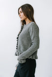 Rosie Ruffle Sweater in Heather Grey FINAL SALE