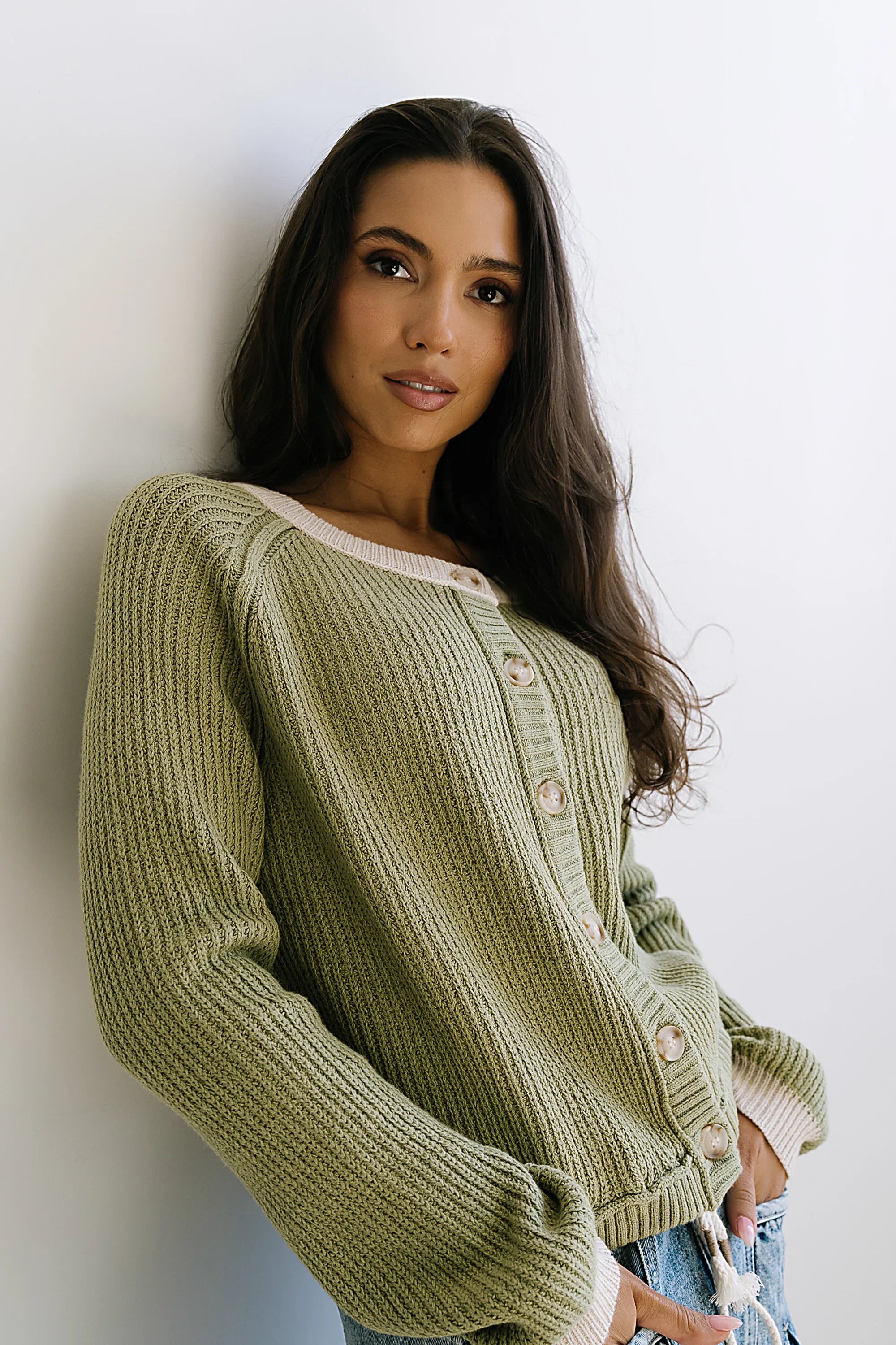 Margaret Contrast Cardigan FINAL SALE