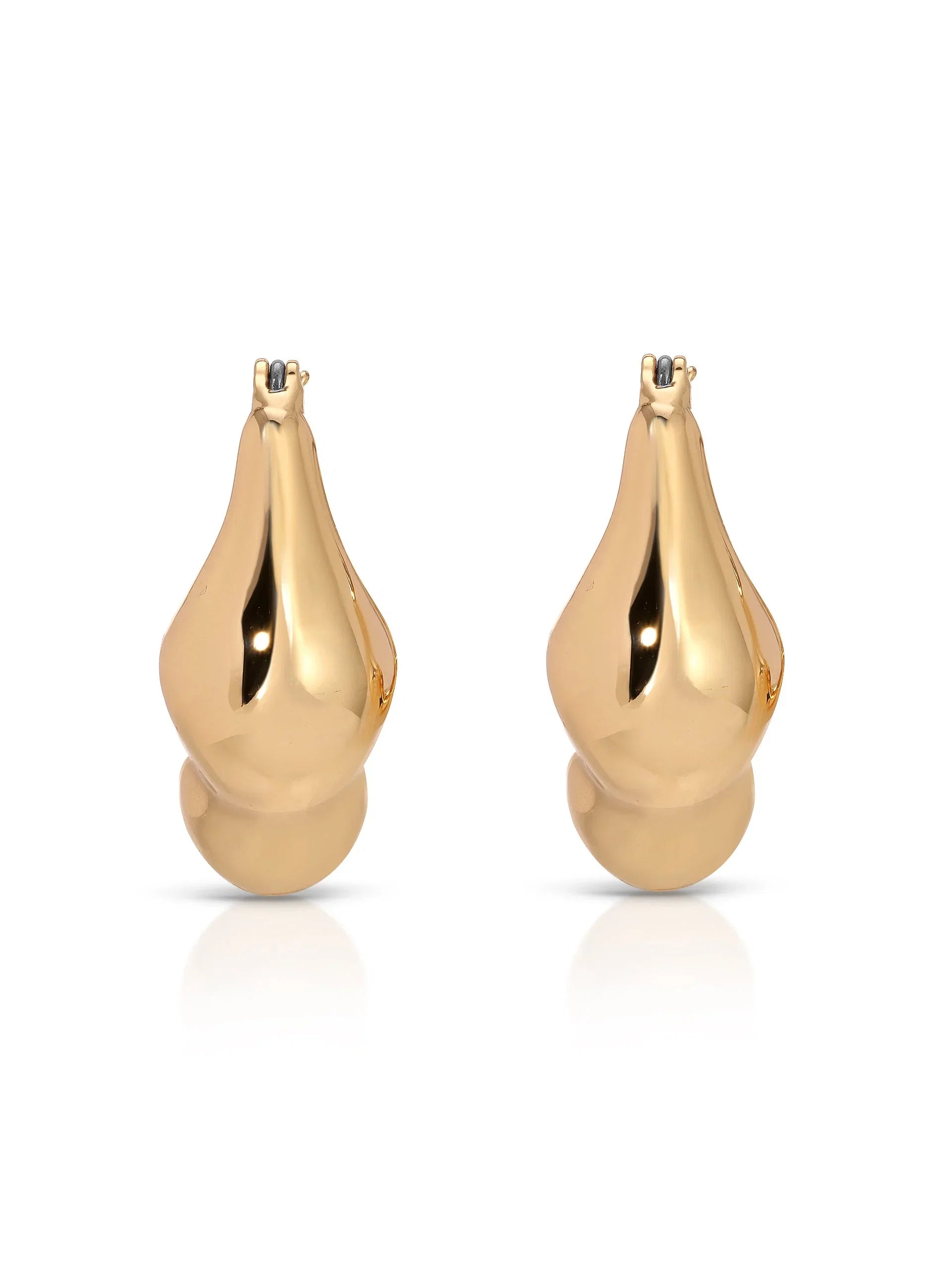 Molten Metal Hoop Earrings