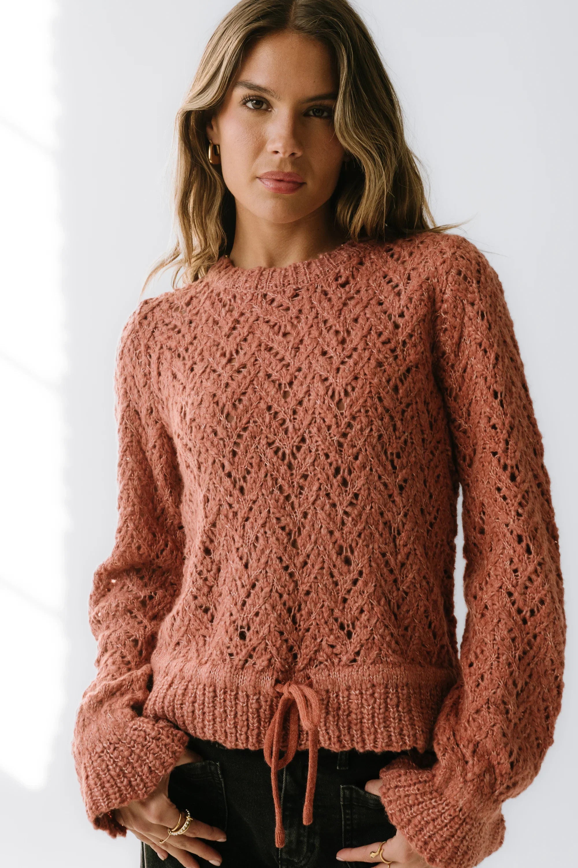 Joseph Knit Sweater in Rose FINAL SALE