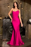 Meryl Gown Stretch Strapless Fitted Mermaid Dress