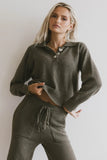 Breck Knit Sweater in Olive FINAL SALE