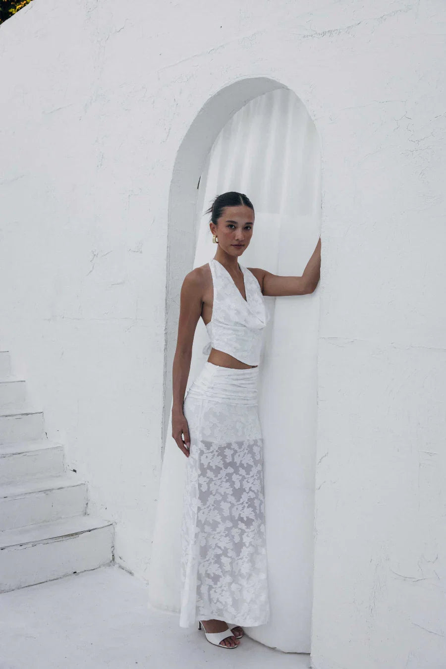 Manon Halter Cowl Crop Top