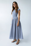 Bailee Maxi Dress in Slate Blue