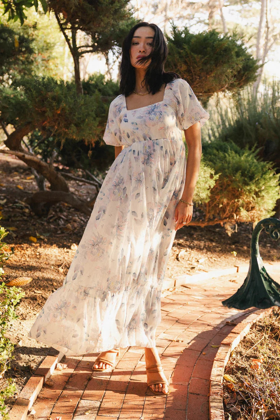 Kendry Floral Maxi Dress in Blue FINAL SALE