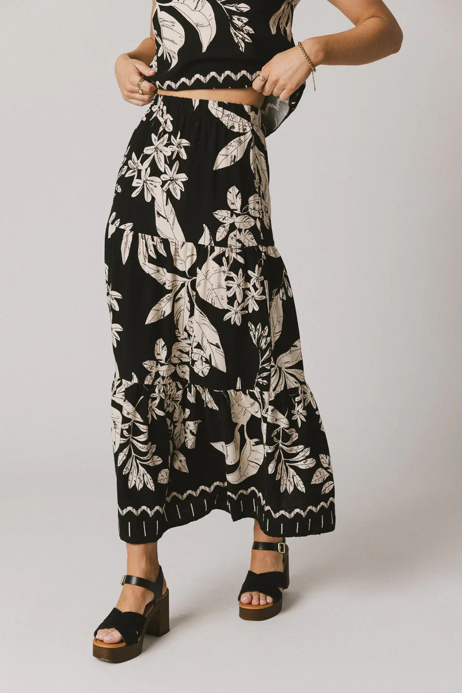 Tikki Abstract Maxi Skirt FINAL SALE