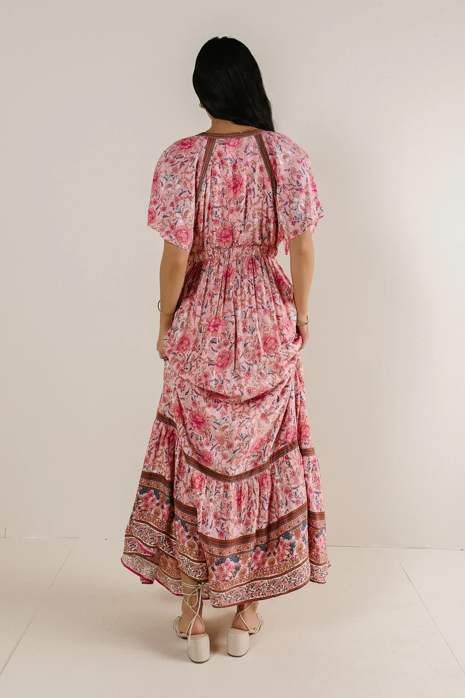Cary Floral Dress in Pink FINAL SALE