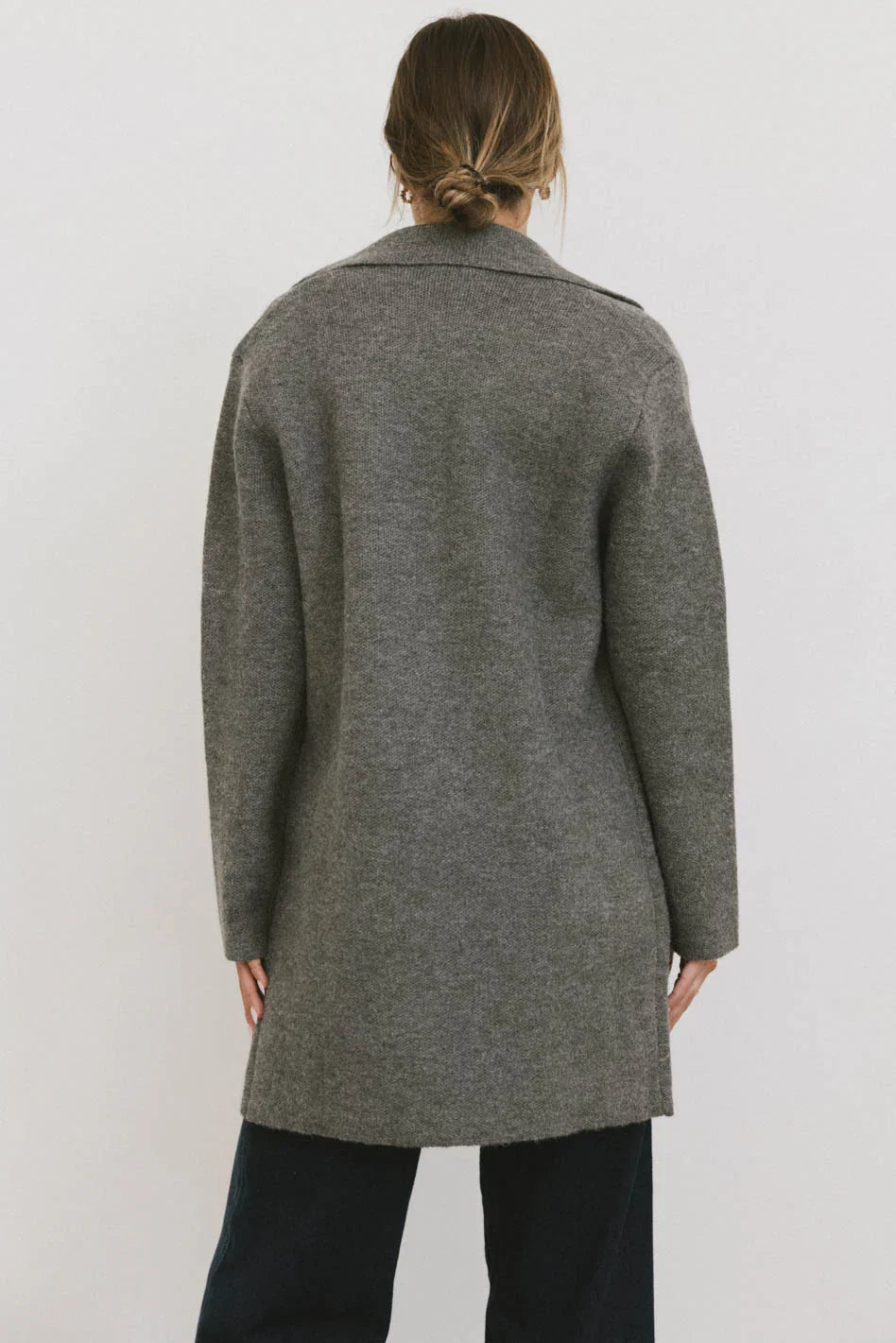 Micha Knitted Cardigan in Charcoal FINAL SALE