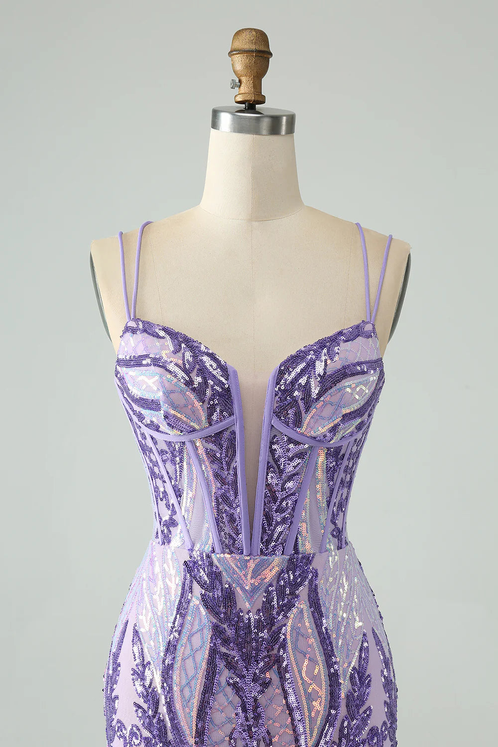 Gorgeous Green Bodycon Spaghetti Straps Corset Homecoming Dress with Sequins