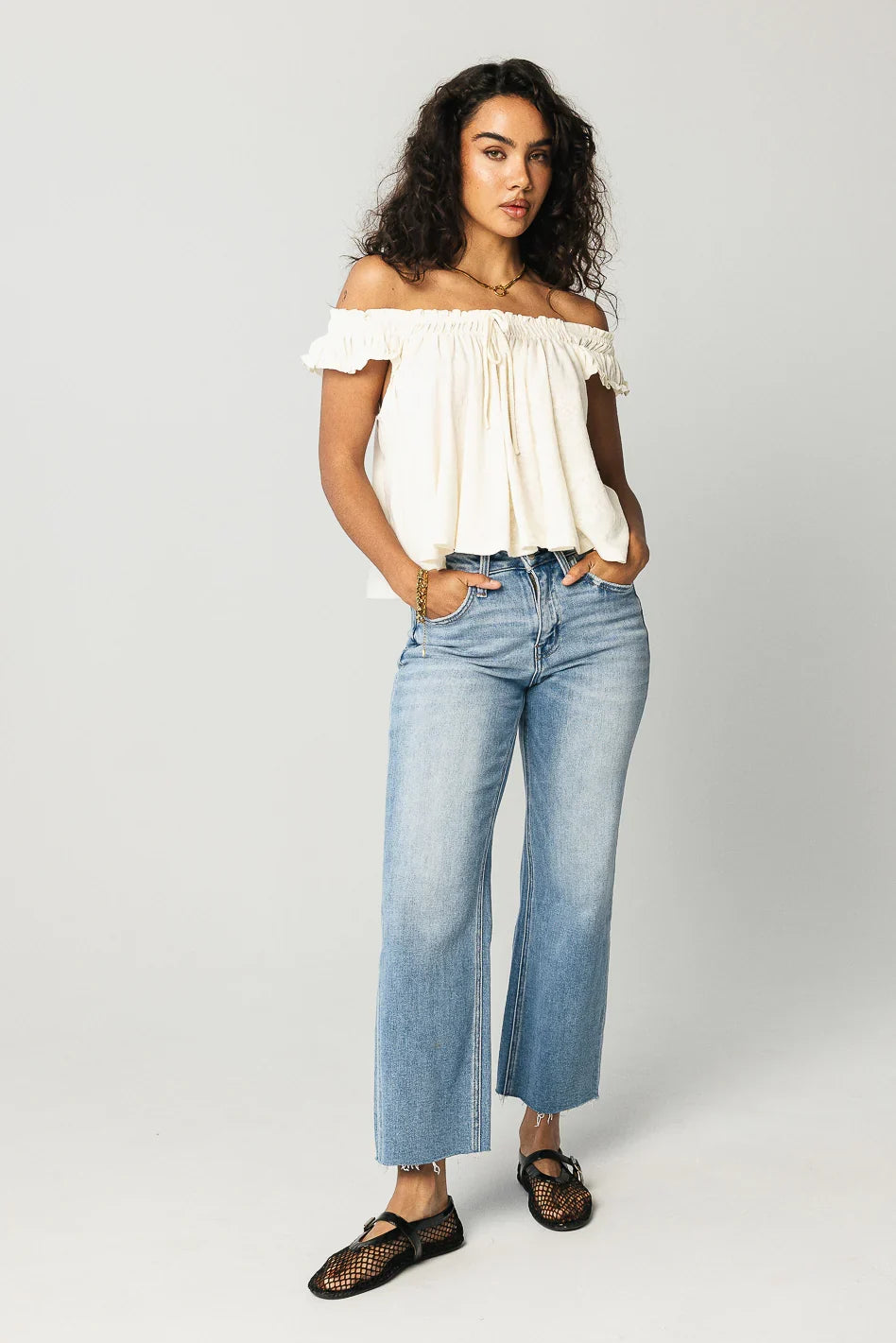 Casey Relaxed Top in Cream FINAL SALE
