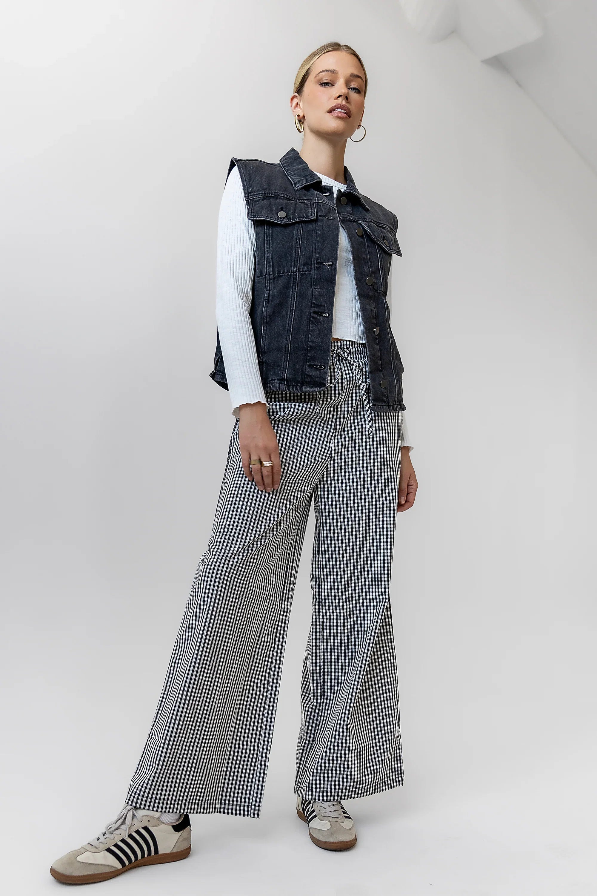 Jasmine Denim Vest in Black