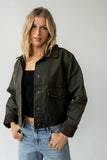 Krue Contrast Jacket in Olive FINAL SALE