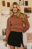 Amber Knit Sweater in Brick FINAL SALE