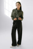 Gemma Satin Wide Leg Pants in Black FINAL SALE
