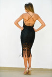 Size 2 Khaleesi Dress Black Lace Dress With Fringe FINAL SALE