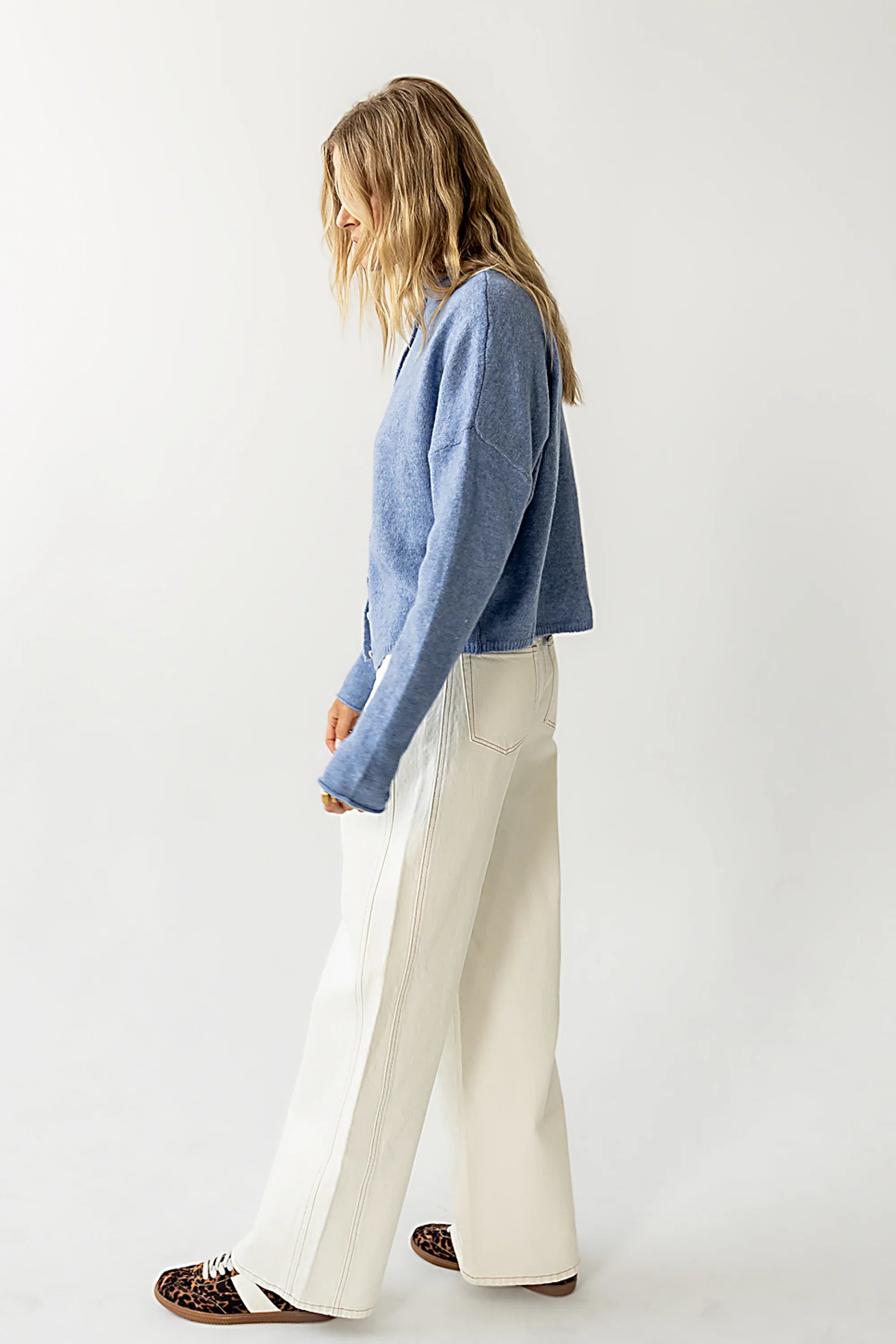 Maci Cardigan in Dusty Blue FINAL SALE
