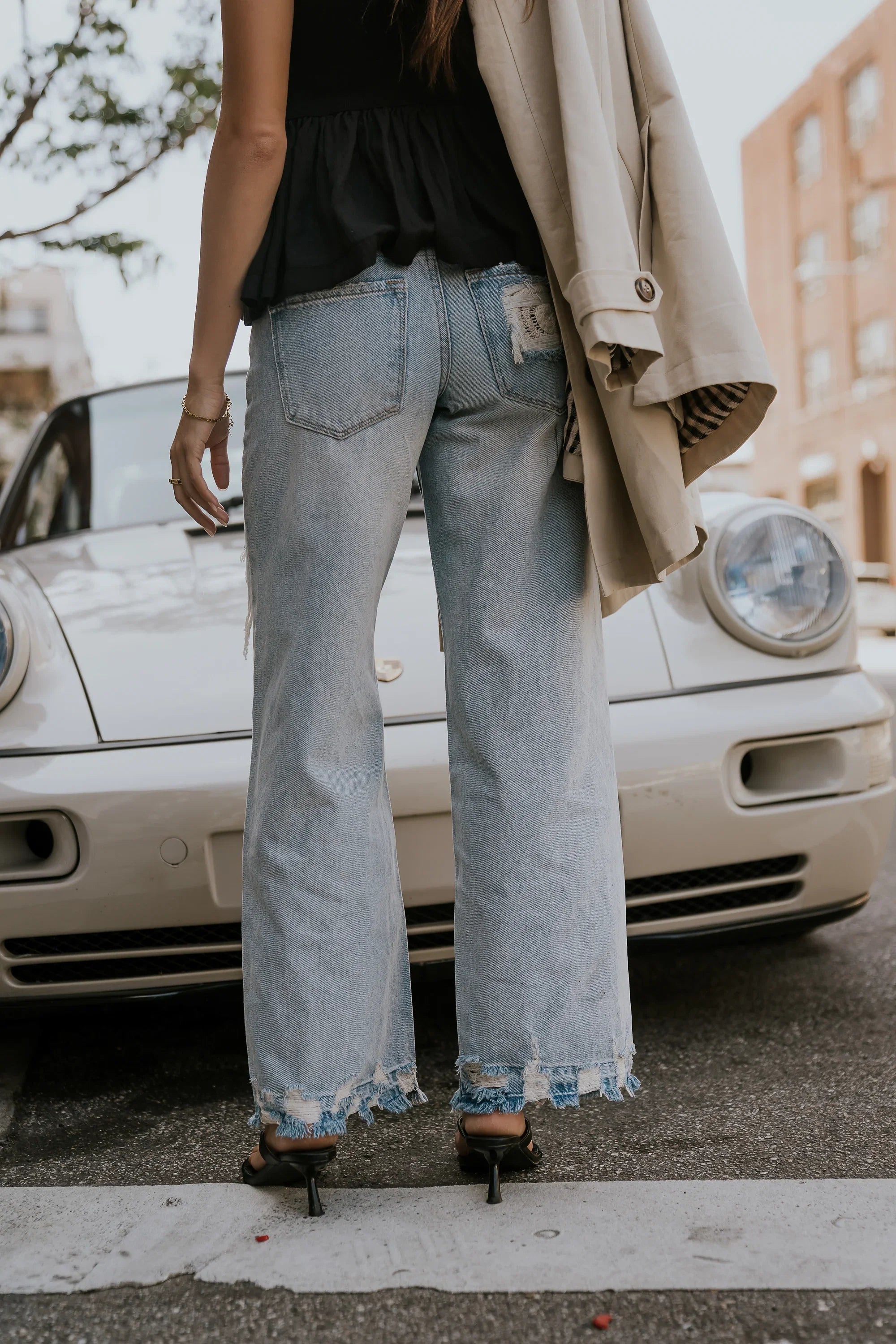 Marvin Crochet Wide Leg Jeans