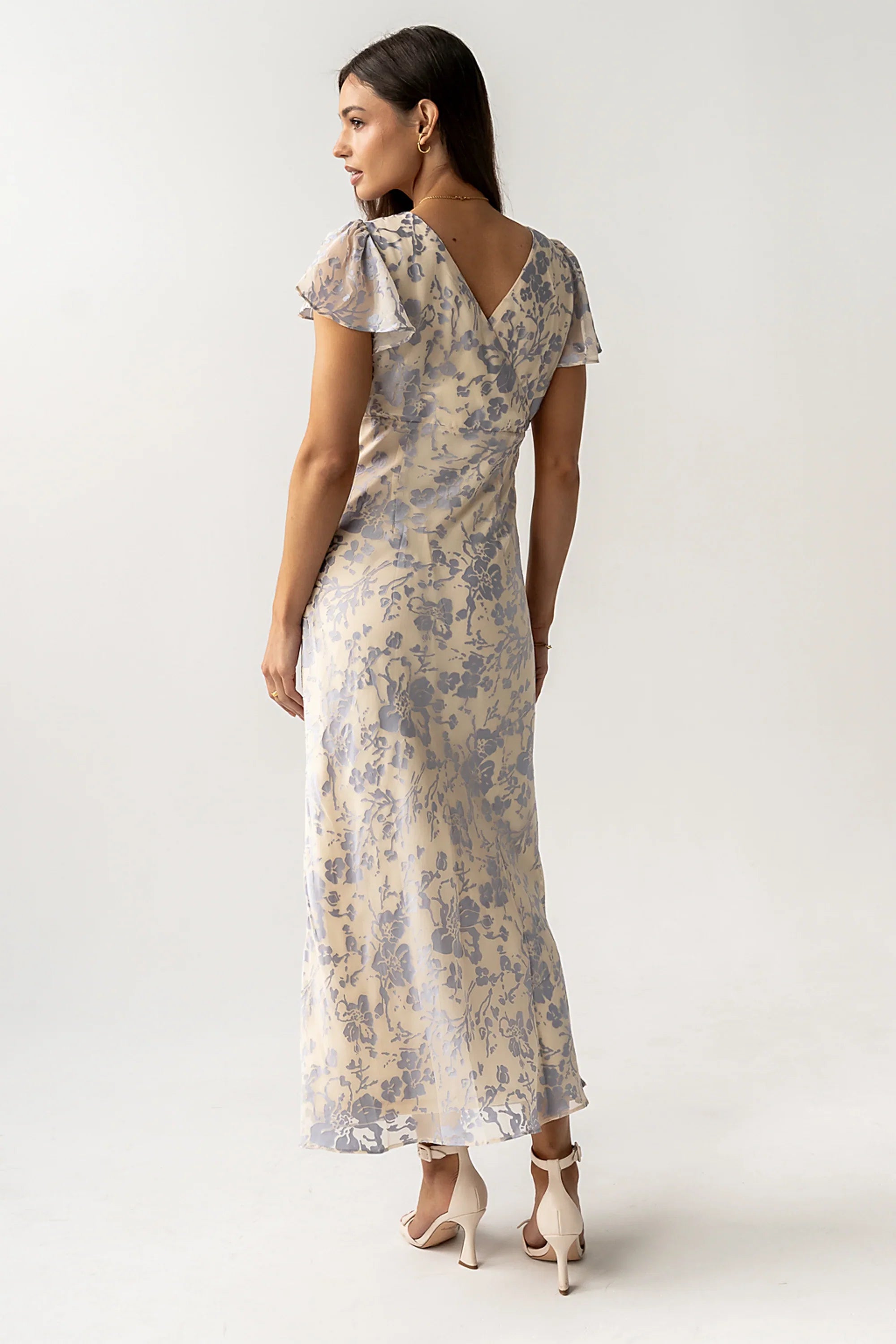 Ashtin Floral Maxi Dress in Blue