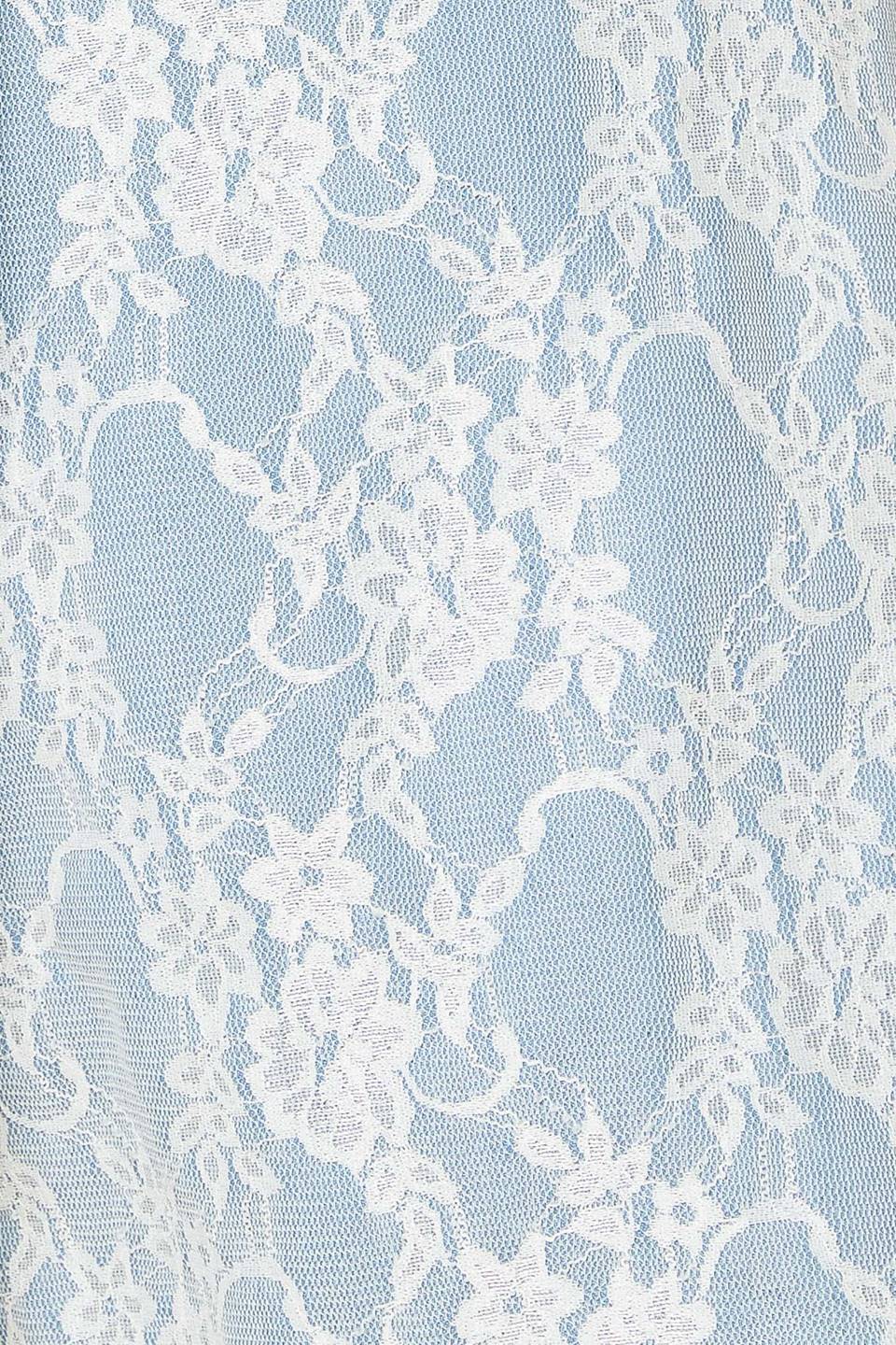 MOMENT MAKER LACE DENIM ROMPER BLUE
