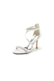 Elegant Single Strap Pearl Beaded Wedding Shoes